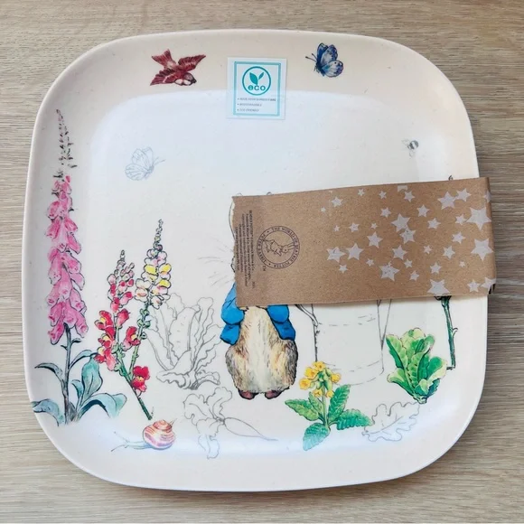 Beatrix Potter Peter Rabbit Set of 8 Plates Bamboo Fibre Easter - SEE NOTES - Picture 4 of 11